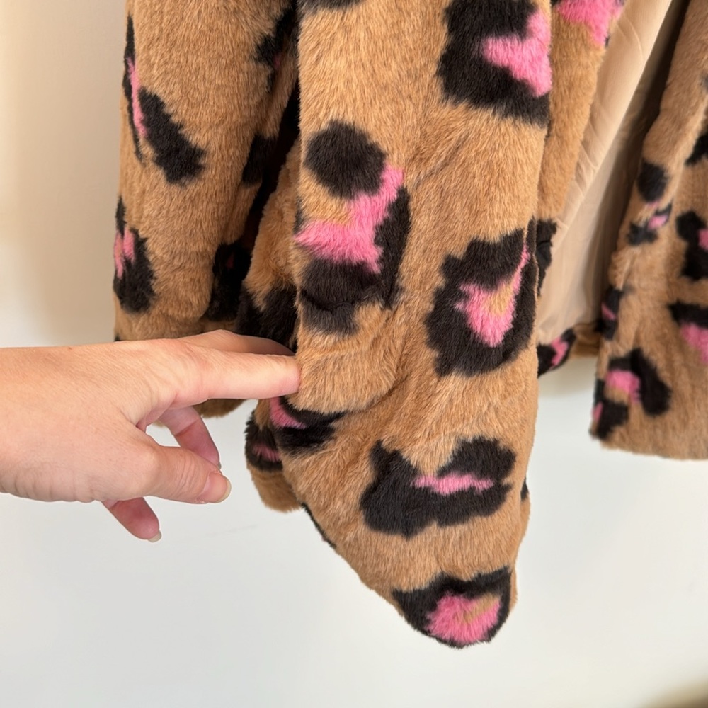 NWOT Briley leopard Cheetah Sherpa jacket - Picture 6 of 11